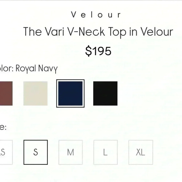 *NWT* Suzie Kondi The Vari V-Neck Velour Top - Picture 8 of 10